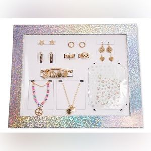 Jewelry Gift Set 12-Pc. Holographic Advent Calendar - Twelve Days of Smiles